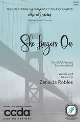 She Lingers On SSA choral sheet music cover